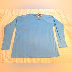 Roadbox men’s UV- block UPF 50+ light blue polyester 2XL shirt